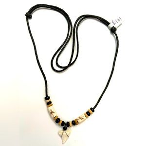 Shark Tooth Necklace on Leather Cord